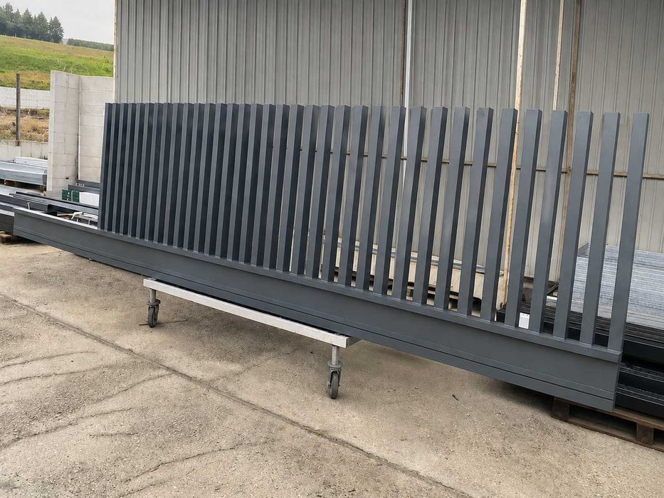 Brama przesuwna aluminiowa 170x500cm grzebień