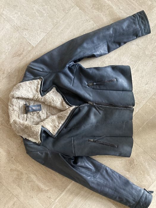 Damska skorzana kurtka kożuszek pilotka skora naturalna r.L/M