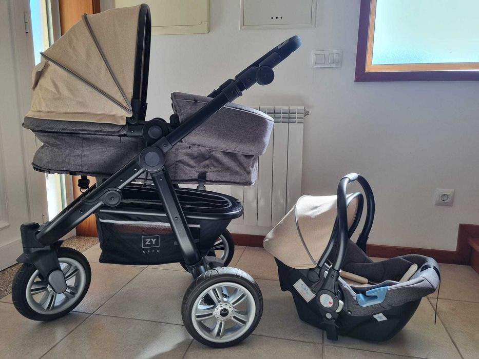 Carrinho passeio, alcofa e cadeira auto 3 em 1 (excelentes condições)