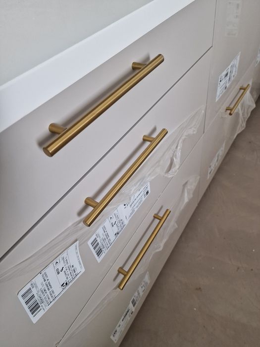 Puxadores de gaveta para cozinha dourados