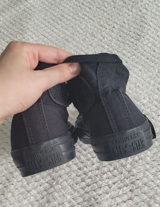 Converse 37 czarne za kostkę