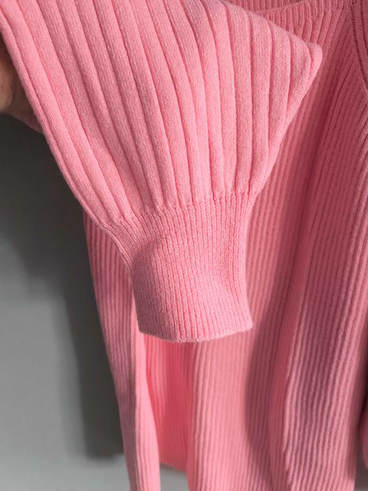 Długi różowy sweter sweterek L/XL 40/42