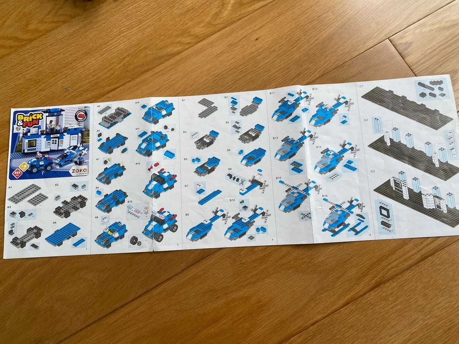 Lego polícia com manual de instruções