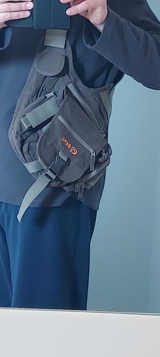 Bolsa de cintura verde desportiva caminhada ou outro