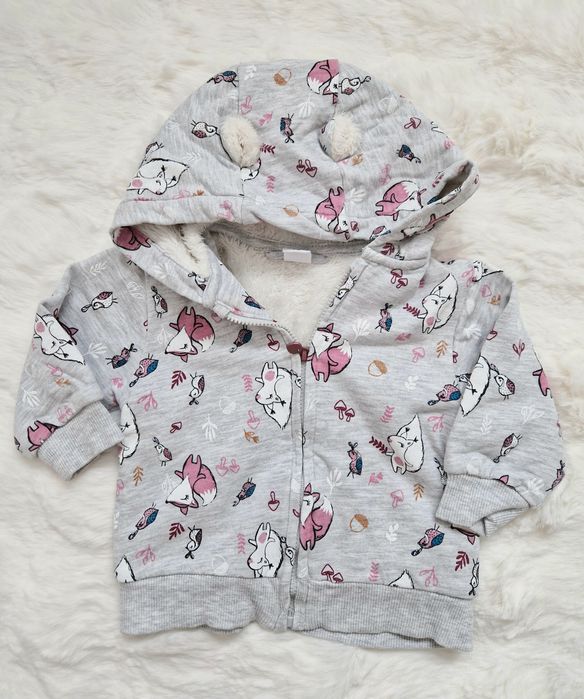Bluza ocieplana dziewczęca 74 Smyk szara