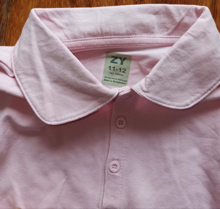 Camisola de Gola Zippy Rosa com manga princesa– Nova