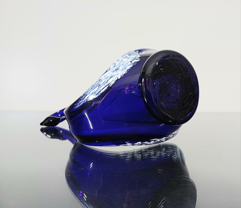 Szklany łabędź - bombonierka  - Vintage