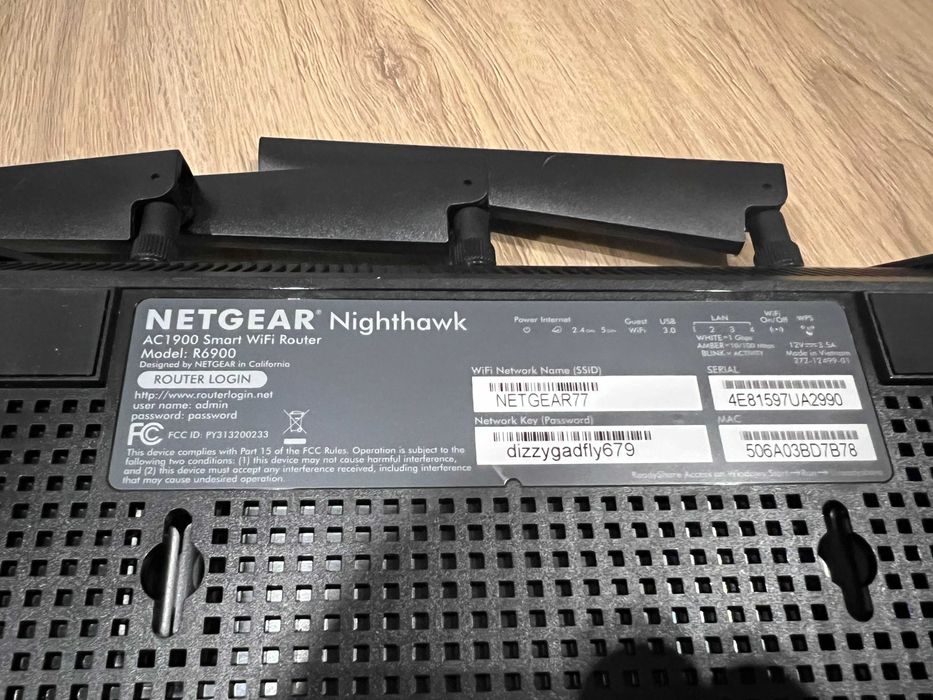 Маршрутизатор NETGEAR Nighthawk AC1900 (R6900) Smart WiFi Router