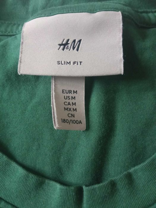 H&M koszulka T-shirt zielony r M
