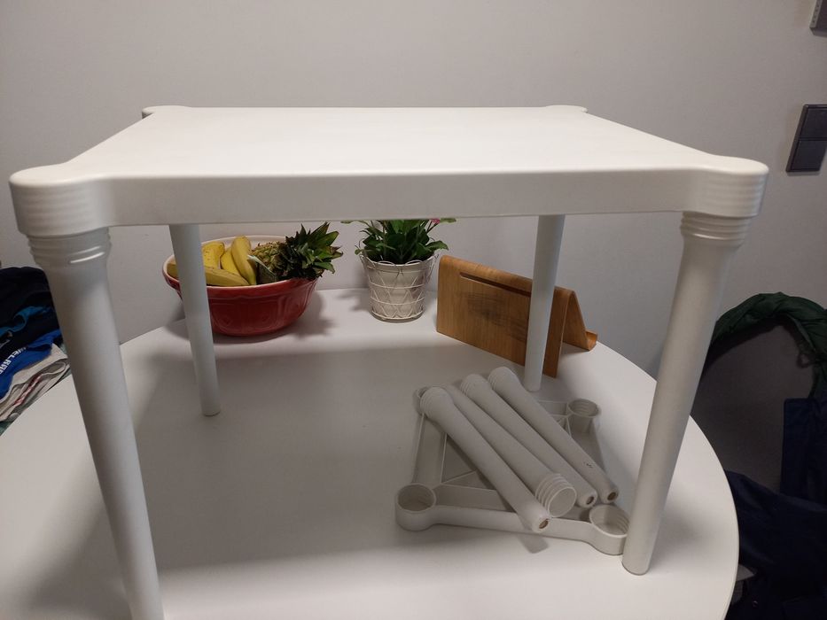 Mesa e banco branco plástico bebé e criança
