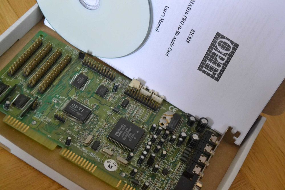 stara retro vintage karta muzyczna ISA OPTI 82C929 +sterowniki CD +box