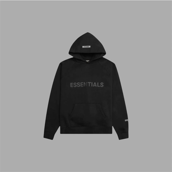 Fear of God Essentials Pullover Hoodie Applique Logo 'Black' (SS20)