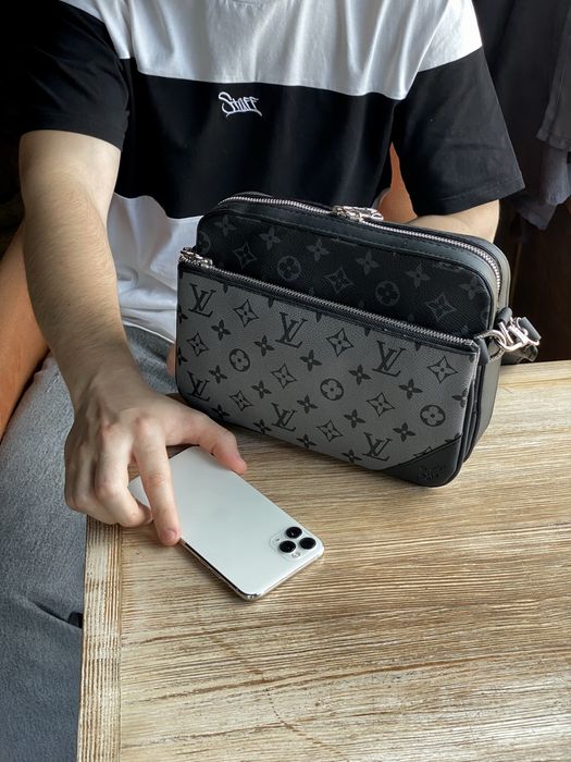 Мужская сумка Louis Vuitton чоловіча сумка барсетка месенджер клатч тріо 3в1 через плече клатч