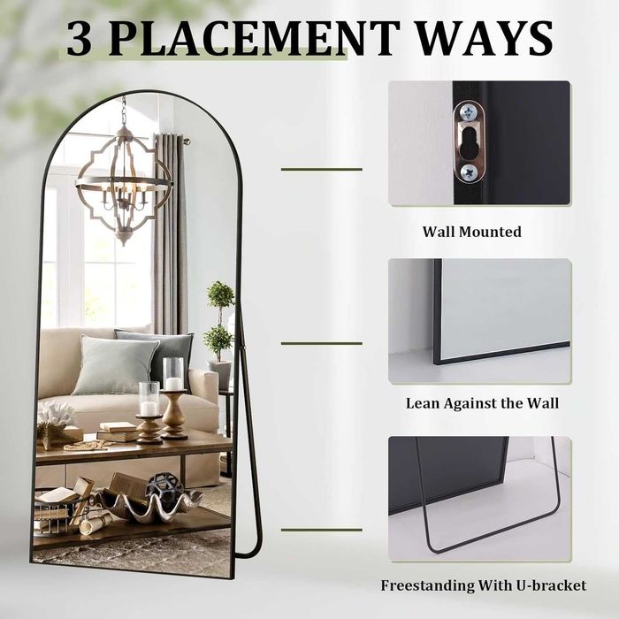 Nowe lustro / półokrągłe / 170x75 / stojące / salon / lusterko / R108!