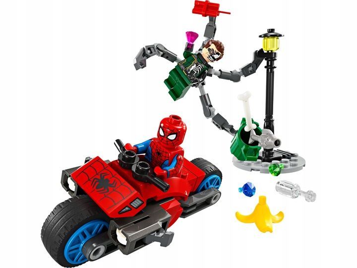 Lego Marvel 76275 Pościg Na Motocyklu Spider Man Vs Doc Ock Zestaw Klo