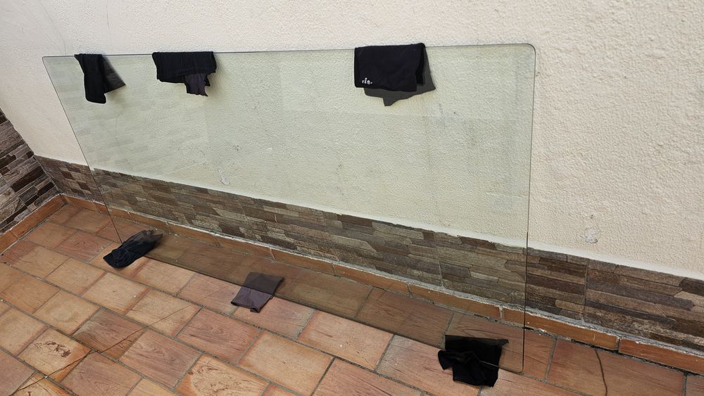 Tampo para mesa em vidro 90x180cm