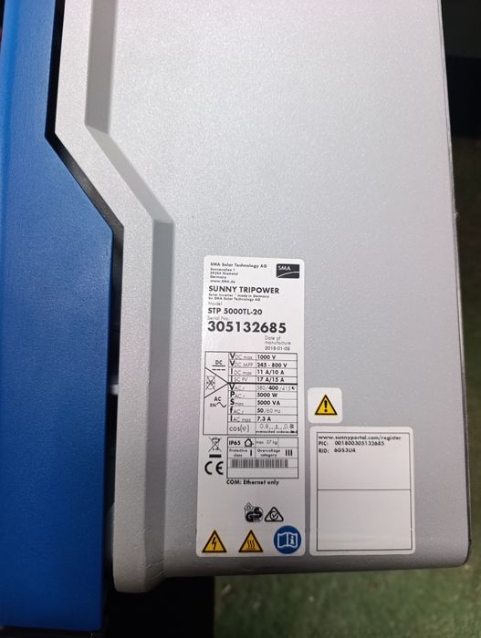 Sistema fotovoltaico sma 5kws trifásico sma