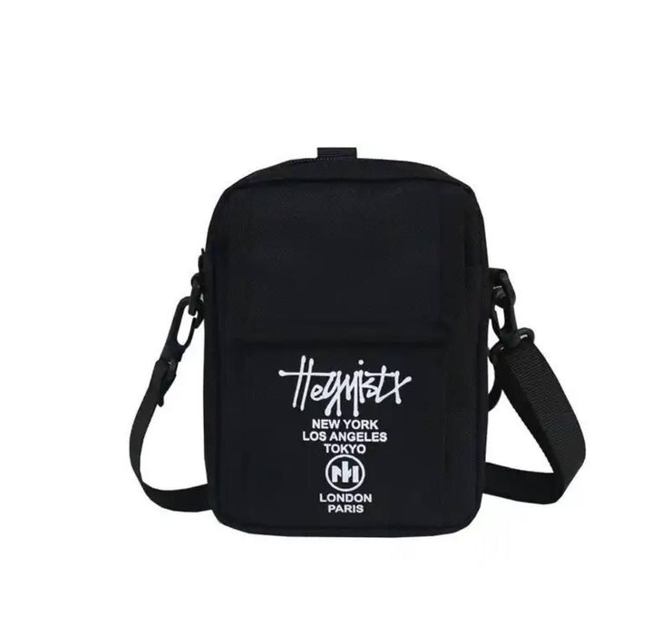 Stussy чорна сумка месенджер стусі барсетка на плече чоловіча барсетка