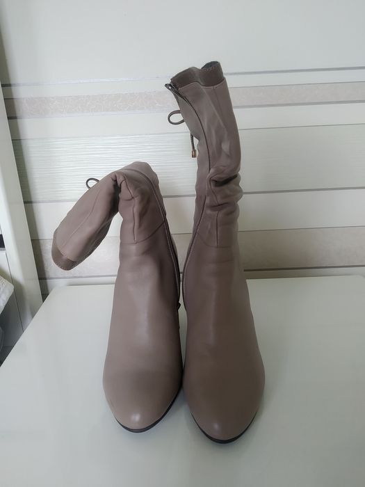Кожаные полусапожки