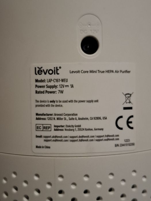 Очищувач Повітря Levoit  Core Mini True  HEPA