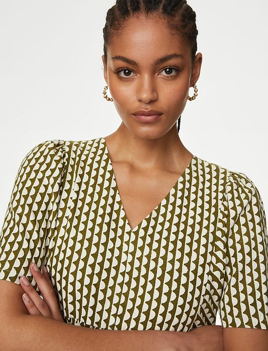 Льняное платье большого размера M&S р. 22