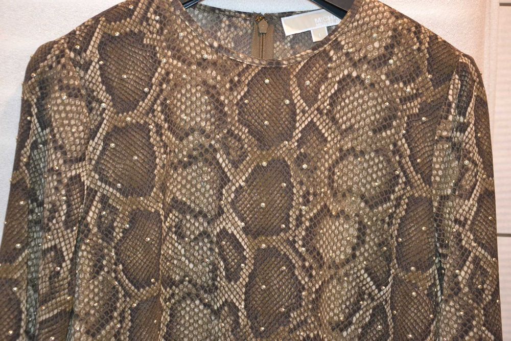 MICHAEL KORS Animal Print Bluzka Damska roz 8 Oryginalna 100%