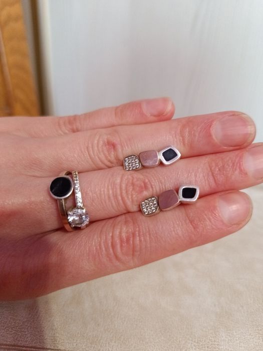 Срібло 925пр золота пластина 375 пр