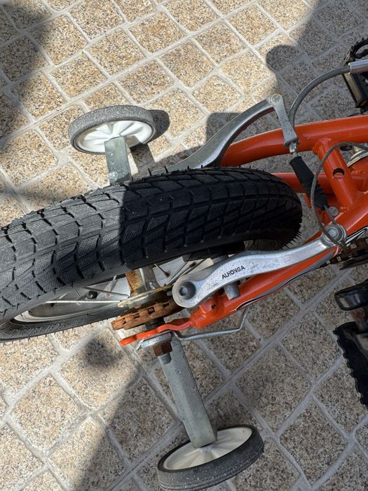 Bicicleta com rodinhas e buzina