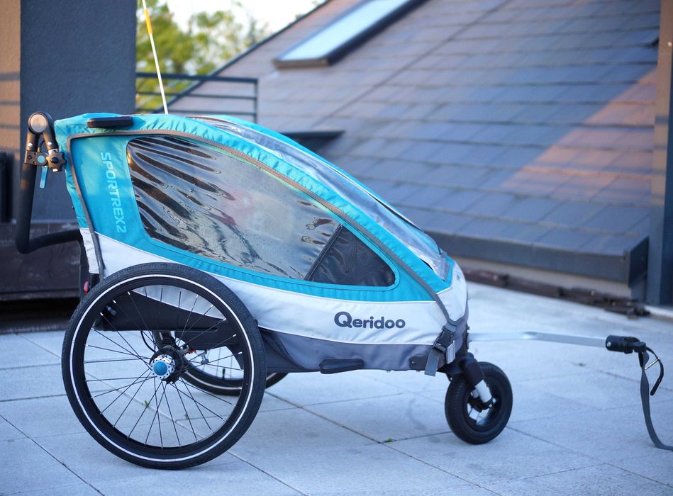 Przyczepka rowerowa Qeridoo Sportrex 2 (2 dzieci) - bardzo dobry stan