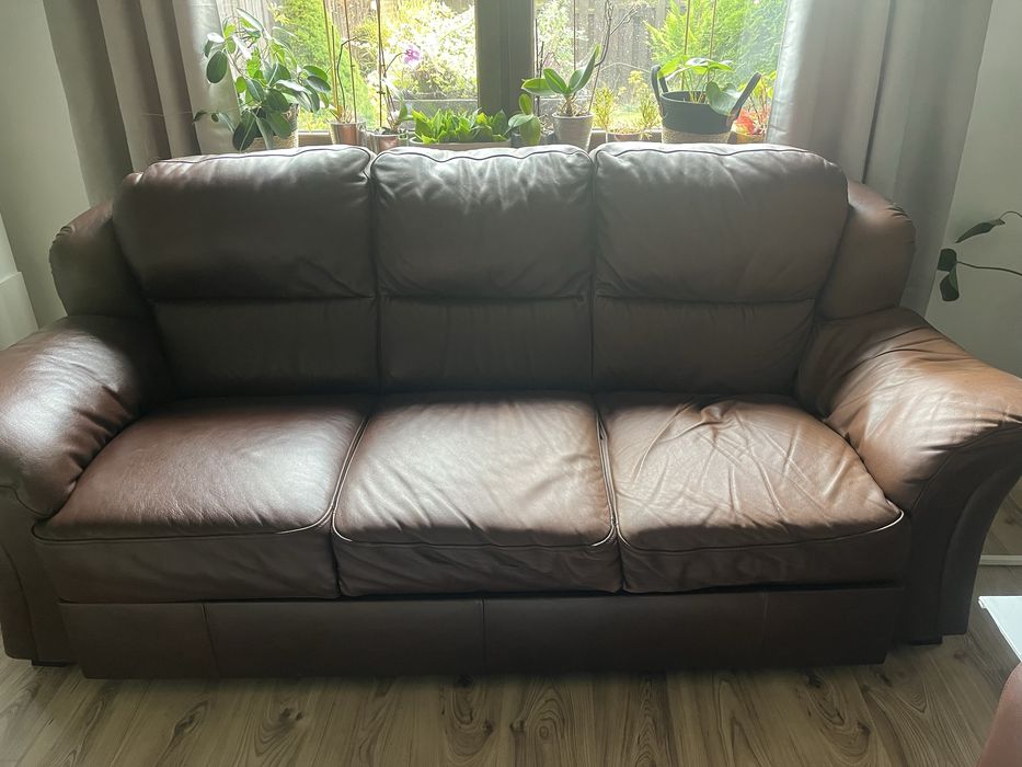 Sprzedam zestaw skórzanych kanap Kenya