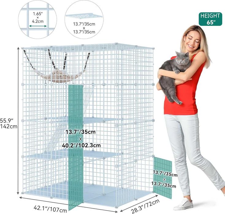 Klatka dla szynszyli królika kota XXL WIELKA NOWA 4 poziomy