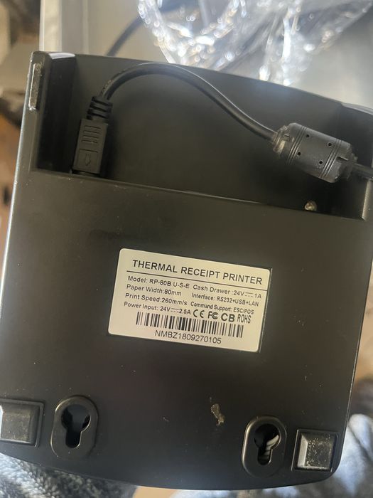 Принтер чеків для торгівлі і кафе THERMAL RECEIPT PRINTER RP-80B