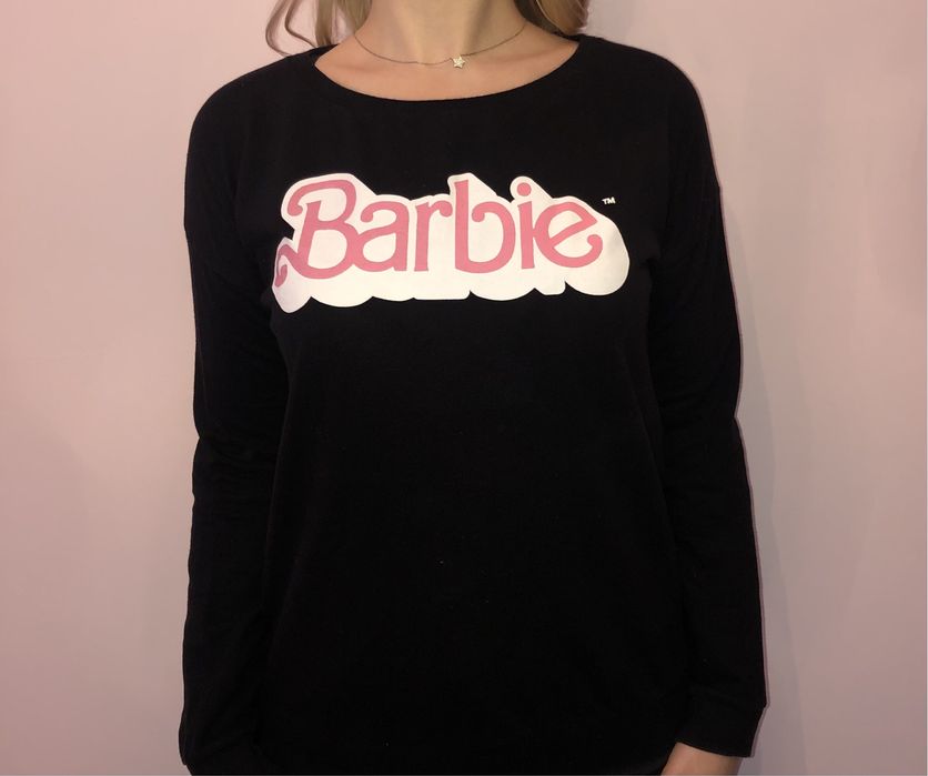 Bluzka z różowym napisem Barbie Sinsay M