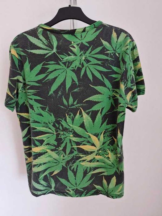 T-shirt chłopięcy, młodzieżowy, czarny z wzorem, rozmiar L
