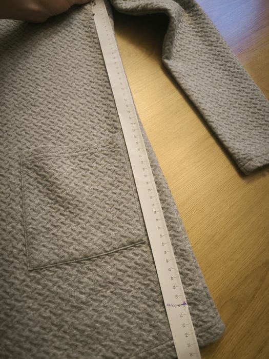 Płaszcz płaszczyk kardigan sweter szary nowy