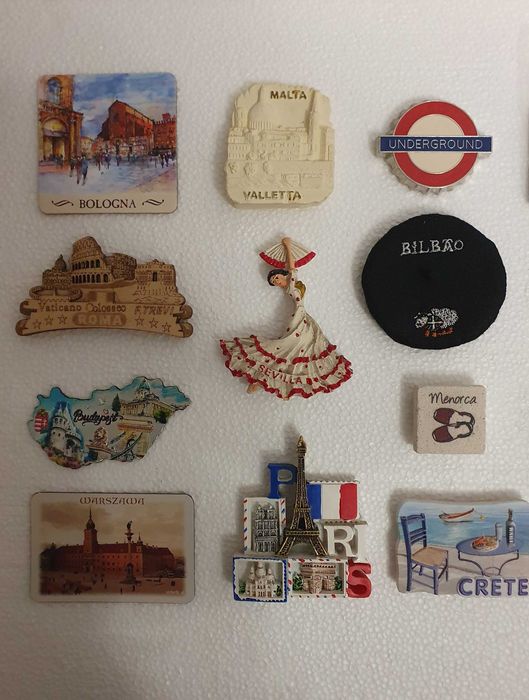 Coleção de Imans para frigorífico de vários Países, Estados e Cidades