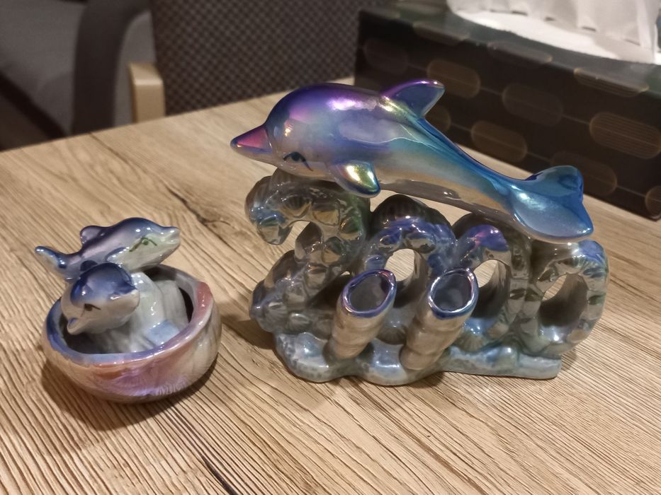 2 ozdoby figurki ceramiczne