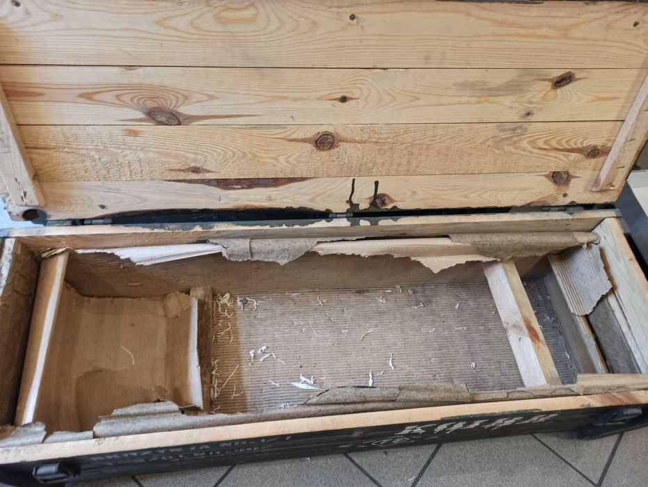 Skrzynia wojskowa drewniana 120 x 41 x 34 długa