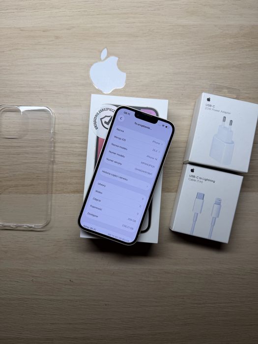 iPhone 14 256gb biały bateria 100% komplet