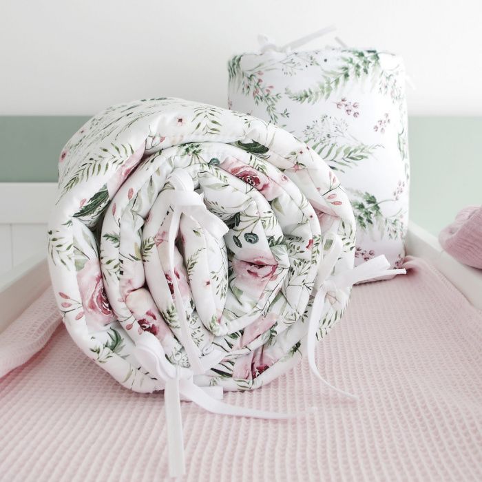 Ochraniacz bawełna premium peonie Hand made dots my love 160cm