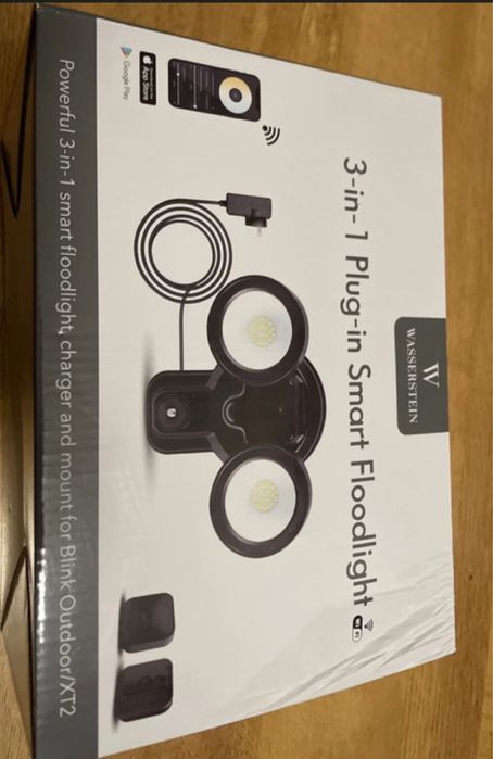 Reflektor zewnętrzny LED 3w1, kamery naścienny Wasserstein, nowe