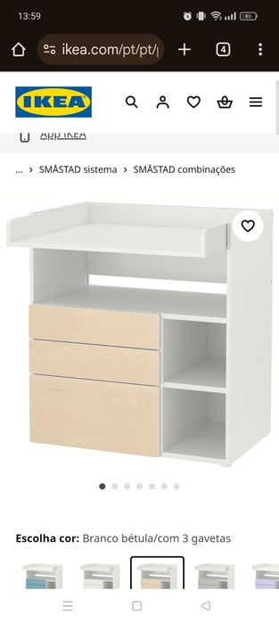 Cómoda com fraldário