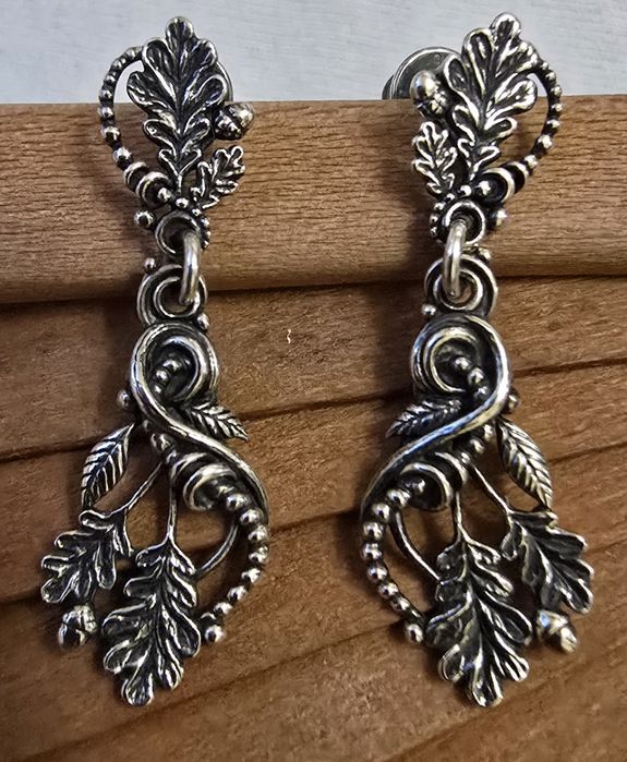 Kolczyki Leśne szepty Drakonaria srebro oksydowane