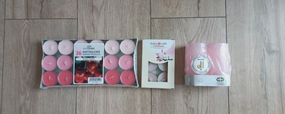 Podgrzewacze zapachowe + 2 swiece walcowe