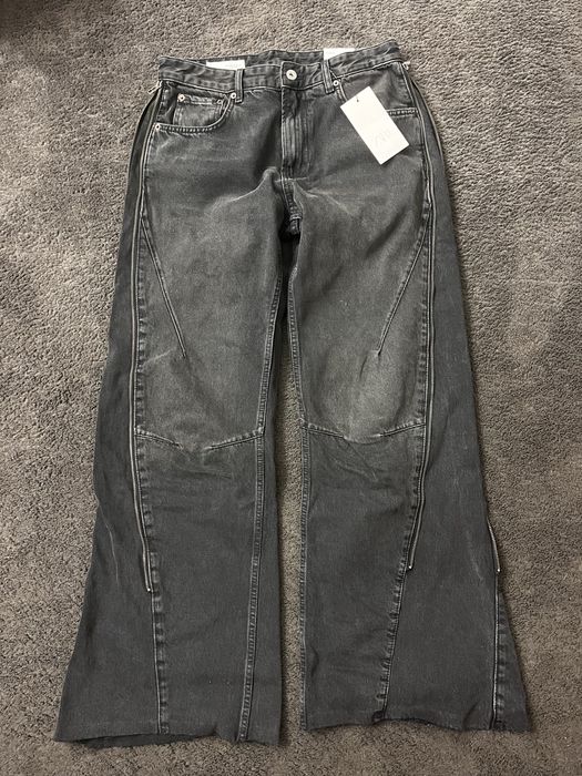 Zara zip flared jeans