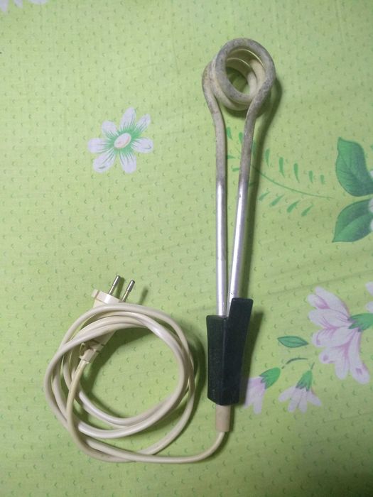 Кипятильник электрический алюминиевый погружной для ведра 1 кВт