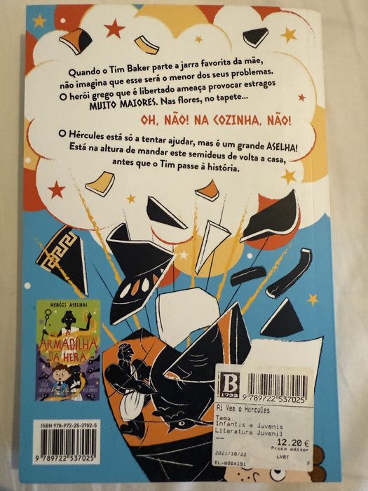 Livro Novo sem uso “Aí vem o Hércules”, colecão Heróis Aselhas.