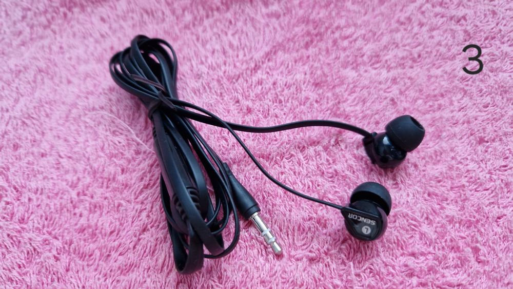 Nowe słuchawki z mikrofonem zamek wtyk minijack 3.5mm