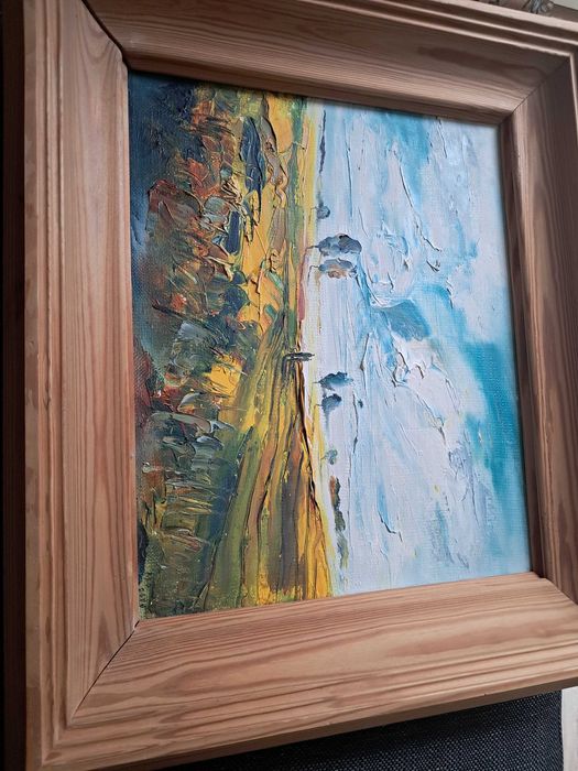 Obraz, olej na płótnie ,rama drewno.