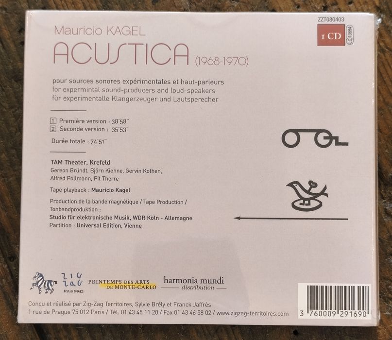 Mauricio Kagel - Acustica CD